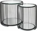 KARE Couchtisch-Set WIRE DOUBLE II schwarz