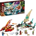 LEGO 71748 NINJAGO Duell der Katamarane Bauset mit 4 Spielzeugbooten Minifiguren - Bunt