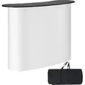 VEVOR Tragbare Messetheke Messetresen, 130 × 46,5 × 95 cm Messestand Ausstellungs-Thekenständer, Faltbarer Promotion-Einzelhandels-Bartisch, Pop-Up-Podium mit Aufbewahrungsregal, Tragetasche