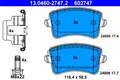 ATE 13.0460-2747.2 Brake Pad Set, disc brake for AUDI