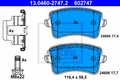 ORIGINAL ATE BREMSBELÄGE BREMSKLÖTZE BREMSEN HINTEN FÜR AUDI 13.0460-2747.2