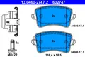 ATE Bremsbelagsatz Scheibenbremse 13.0460-2747.2 für AUDI A4 B8 Q5 A5 8K2 8KH