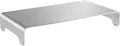 Inline Monitor Podest Aluminium, ergonomische Bildschirm Erhöhung für Schreibtisch, stabile Ablage mit rutschfesten Pads, bis 10 kg