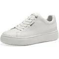 Tamaris Plateausneaker Freizeitschuh, Halbschuh, Schnürschuh mit Wechselfußbett weiß 41 EU
