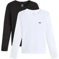 Levi's® Langarmshirt LS 2 Pack Tee (Packung, 2-tlg) mit Batwing Logo-Stickerei XL (42)