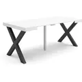 Ausziehbarertisch, Multifunktionaler Ausziehbarer, 180, Für 8 Gäste, Massivholz Beine, Moderner Stil, Weiß - Skraut Home