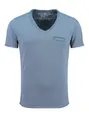 Key Largo T-Shirt Soda vintage Look uni Basic T00619 V-Ausschnitt unifarben kurzarm slim fit