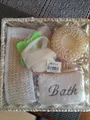 Bad Set Wellness Zuhause Ganzkörper Bürste Schwamm Körbchen NEU Geschenk Weihnac