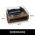 Lenco LS-410 Plattenspieler, Schallplattenspieler, Plattenspieler mit Lautsprecher, Vinyl Player - B