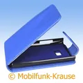 Flip Case Etui Handytasche Tasche Hülle f. LG E400 Optimus L3 (Blau)