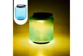 Marrakesch Orient & Mediterran Interior LED Solarleuchte Moderne Glas Solarlaterne Laterne Lampe Garten Deko Modern Erlin Blau, LED fest integriert, Handarbeit