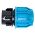 Jason Kupplung PP 32 mm x 1 Klemm x Innengewinde 16bar Schwarz/Blau DVGW/KIWA/WRAS/SVGW