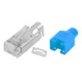 RJ45 Stecker Netzwerkstecker 10 Stück Hirose TM11 blau Crimpstecker AWG 26-27