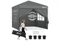 Sekey Faltpavillon 3x3 m Gartenpavillon mit 4 Seitenteilen, Pavillon mit 4 Sandsäcke, mit 4 Seitenteilen, (inkl. 4 Seitenteile), Wasserdicht Faltpavillon, Winterfest Pavillon Pop Up Partyzelt
