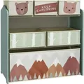 ZONEKIZ Kinderzimmerregal MDF Vliesstoff 63L x 30B x 66H cm