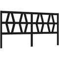vidaXL Kopfteil Schwarz 206x4x100 cm Massivholz Kiefer - Schwarz