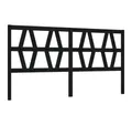 vidaXL Bett Kopfteil Schwarz 206x4x100 cm Massivholz Kiefer (1-tlg)