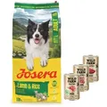 JOSERA Adult Lamm & Reis 12.5kg + Wild Farm Pate MIX 3x400g