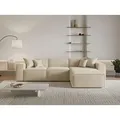 GrainGold Ecksofa L-Form Rechts Arizona - Moderne Ecksofa, Wohnzimmer Ecksofa - Eckcouch Beige (Whisper 2) - Beige