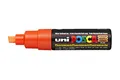 Uni Posca Marker PC-8K Lack Füller aus Glas mit Schrägkeilspitze 8,00 mm leuchtorange