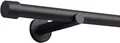 Deco-Raum Gardinenstange auf Maß Style Schwarz-matt Endstück Kappe 25mm – 230cm