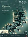 Lumineo Lichterkette Cluster Twinkle 2040 LED 19 m warm weiß, schwarzes Kabel