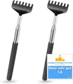2er Rückenkratzer - stabil & ausziebhar - mit breiter Kratzhand, Teleskop, breite Kratzhand