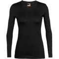 Icebreaker Damen Merino 200 Oasis Langarmshirt - XXL - BLACK