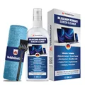 Veddelholzer 250 ml Bildschirmreiniger Set – Displayreiniger mit Mikrofasertuch & Tastaturpinsel – Für Laptop, Monitor, TV, Smartphone, Auto Display – Streifenfreie Reinigung für alle Bildschirme