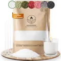 Kerzensand mit Dochten, Wachsgranulat, Kerzen selber Machen Set, Pearled Cand...