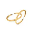 Boccia Damenschmuck Ohrstecker Creole 0516-07 Titan goldplattiert Ø 32mm