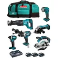 Makita - Kit Dlx6104tx2 (dhp458 + Dtd152 + Dss610 + Djr186 + Dga452 + Dml815 + 3 X 5,0 Ah + Dc18rd + Lxt600)