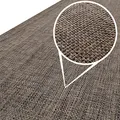 ANRO Läufer In-/Outdoor Teppich wasserfest Balkon Teppich auch für Balkon und Terasse Flur Bodenmatte wetterfest Braun Abwaschbar 220 x 67cm