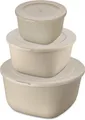 KOZIOL Frischhaltedose CONNECT BOX SET STOCKHOLM, Kunststoff, (Set, 3-tlg., 3er-Set), spülmaschinengeeignet+Mikrowellen-,melaminfrei, 1, 2, 4 Liter