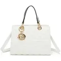 Gallantry, La Matelassé Shiny Handtasche aus Kunstleder, Weiß - Weiß