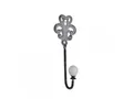Garderobenhaken Gusseisen Vintage Wandhaken Shabby Chic Patina Haken Weiß Grau