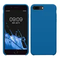 kwmobile Hülle kompatibel mit Apple iPhone 7 Plus/iPhone 8 Plus Hülle - Silikon Handy Case - Handyhülle weiche Oberfläche - kabelloses Laden - Blue Reef