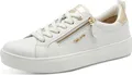 Tamaris Comfort Damen Court Sneaker lose Einlagen und Reißverschluss 8-83707-42, Größe:38 EU, Farbe:Weiß