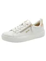 Tamaris Damen Wide Fit Damen Sneaker flach mit Reißverschluss Freizeit, weiß (White), 38 EU