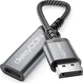 deleyCON DisplayPort zu HDMI Adapter (Für HDMI Monitor/TV/Beamer) - Unidirektional - (1080p@120Hz / 1440p@60Hz / 4K@30Hz) für Display-Port Computer Grafikkarte Gaming PC