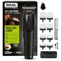 WAHL All in One Trimmer, für Haare, Bart, Ohren, Nase &Körperpflege, leistungsstarker Lithium-Akku, abwaschbare Aufsätze, breiter T-Schneidsatz, Schnittlänge 0,5 mm - 25 mm, 210 Minuten Akkulaufzeit