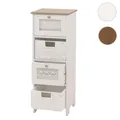 Mendler Kommode HWC-O75, Schubladenschrank, 4 Schubfächer Korbschubladen Holz Melamin 82x30x30cm ~ Varianten 139348