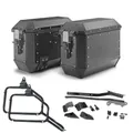 GIVI Seitentaschen mit Träger ALA36BPACK2 + PL9055 + SR9055 Schwarz 36LT