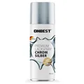 Onbest Premium Lackspray Sprühfarbe – wasserfest – Sprühlack Farbe zum Lackieren, Dekorieren & Reparieren von Oberflächen wie Metall, Holz, Kunststoff, Pappe, Stein (Chrom)