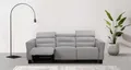 3-Sitzer HOME AFFAIRE "Carpari, 224cm, manuelle od. elektrische Relaxfunktion in 2 Sitzen", grau (hellgrau), B:224cm H:97cm T:100cm, Sofas, 3-Sitzer, mit USB-A/C, Kopfteilverstellung, Echtleder, Kunstleder, Webstoff