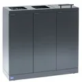 Mülltrennsystem Bica 873 Sortieranlage anthrazit 3 x 65 L große Einwurföffnungen, pulverbeschichteter Stahl, robust 63119514