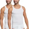 Schiesser 2P Original Classics Fine Rib Undershirts Weiß Baumwolle XX-Large Herren