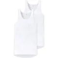 SCHIESSER Herren Unterhemd 2er Pack - Sport-Jacke, Original Feinripp
