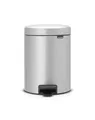 Brabantia 112904 Treteimer mit Inneneimer aus Kunststoff, stahl, Metallic Grau, 5 Liter