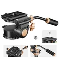 Soonpho Q-08S Heavy Duty Videokamera Stativ Fluidkopf Schwenkkopf mit verlängertem Griff, Stativkopf mit 1/4 Zoll Schraub-Schiebeplatte 360 Grad drehbarer für DSLR, Camcorder, Einbeinstativ